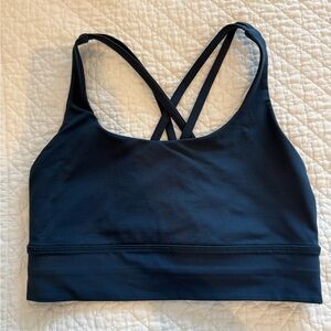 Lululemon Energy Bra Longline | Women's Sports Bra - Navy Blue, size 8